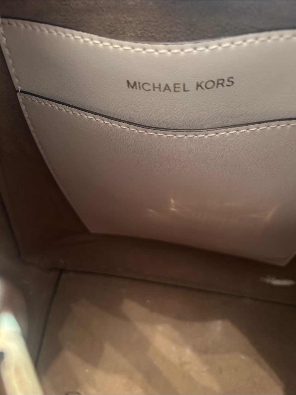 Michael Kors White Leather Drawstring Hobo Bag - Picture 6 of 6